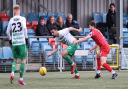 TNS take on Airdrie on Sunday. Picture by Brian Jones.