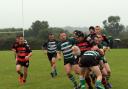 Action from Oswestry's clash against Trentham. Picture by Nick Evans-Jones.