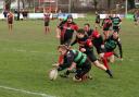 Action from Oswestry's win over Essington. Picture by Nick Evans-Jones.