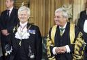 File photo dated 21/06/17 of the then Gentleman Usher of the Black Rod, David Leakey (left) and the then, Speaker of the House of Commons John Bercow through the Central Lobby of the Palace of Westminster during the State Opening of Parliament ceremony