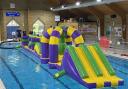 The inflatable at Chirk Leisure Centre.