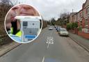 Gutter Hill (Google) and, inset, a breath test