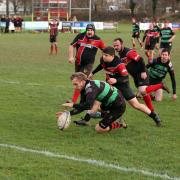 Action from Oswestry's win over Essington. Picture by Nick Evans-Jones.