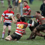 Action from Oswestry's win over Warley. Picture by Nick Evans-Jones.