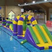 The inflatable at Chirk Leisure Centre.