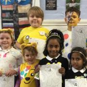 The children dressed up to raise money for BBC Children in Need.
