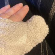 Julia's bandaged hand after receiving treatment.