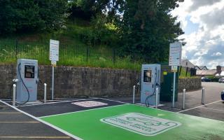 The new electric vehicle charging point in Horsemarket car park