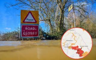 Flood warning near Oswestry as river levels rise after persistent rain