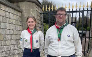 Scouts Becca Owen and Chris Ridgers in Windsor.