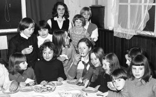 Gobowen Methodist church kids party in 1980.