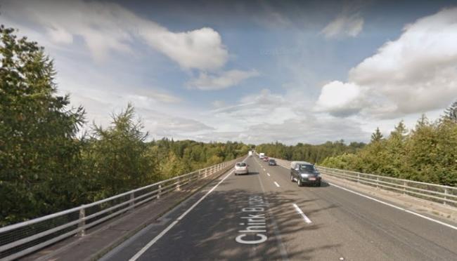 A section of Chirk Bypass which will be closed for a day. Picture by Google Maps