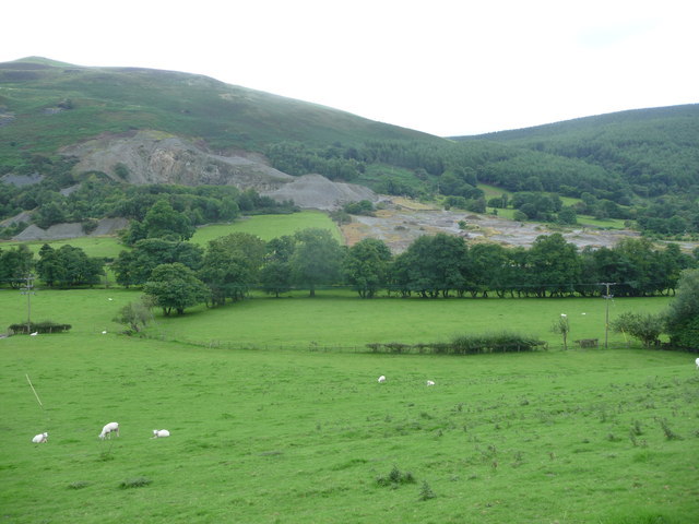 Llangynog hills which were once mined. Picture: Geograph.