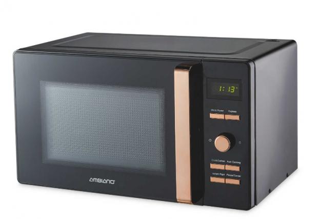 Border Counties Advertizer: Ambiano Black Premium 800W Microwave. (Aldi)