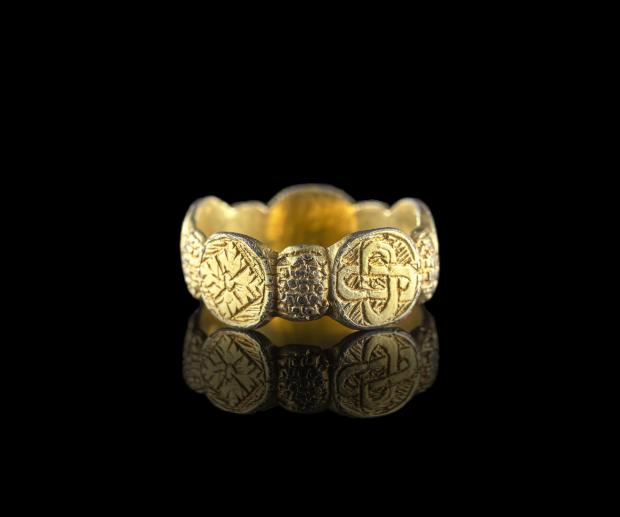 Border Counties Advertizer: Late medieval silver-gilt finger ring found in the Tregynon area. Picture: National Museum Wales