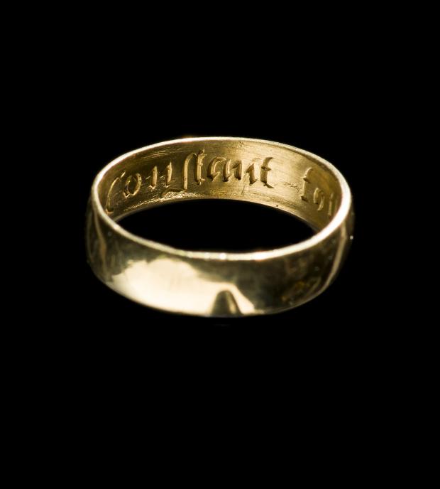 Border Counties Advertizer: Post-medieval gold posy ring found in the Talgarth area. Picture: National Museum Wales