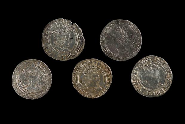 Border Counties Advertizer: Tudor silver coin hoard found in the Churchstoke area. Picture: National Museum Wales