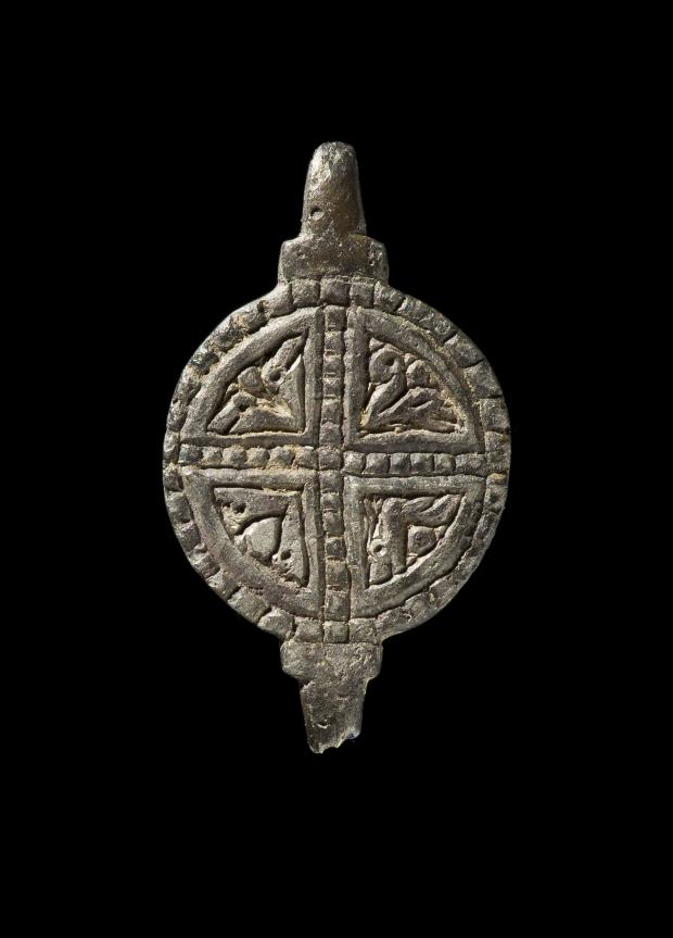 Border Counties Advertizer: Early medieval silver double-hooked fastener found in the Churchstoke area. Picture: National Museum Wales