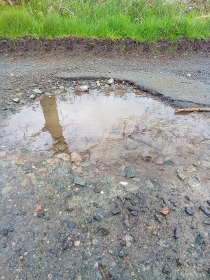 Potholes in Glyn Ceiriog