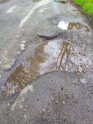 Potholes in Glyn Ceiriog