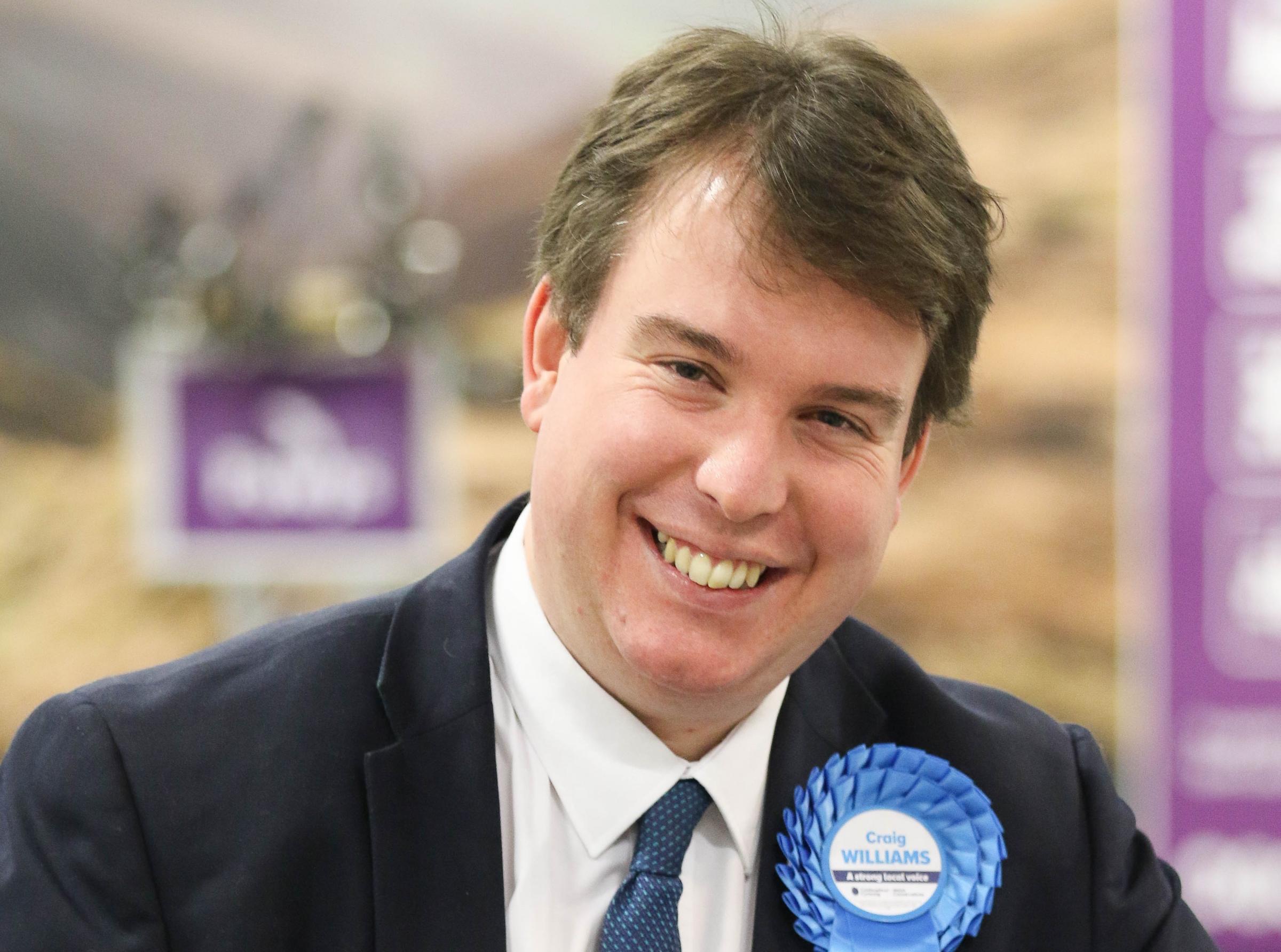 Montgomeryshire MP Craig Williams. Picture By Phil Blagg.