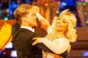 AJ and Saffron dance the Quickstep in week nine. Photo from BBC website