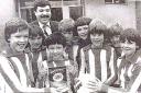Llanfyllin Primary School's successful six a side team in 1982.