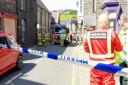 The incident at the Spar shop in Dolgellau on Saturday.