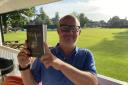 David Woodward at his book launch at Oswestry Cricket Club.