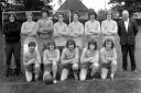 Frankton Football Club players and officials line up in 1975.