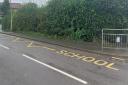 Markings outside Ellesmere Primary School.