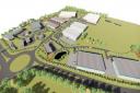Oswestry innovation park architect's image of planned development (Shropshire Council)