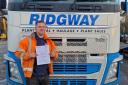 Duncan with the speeding fine and his lorry.