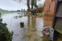 Flooding in a property in Guinevere Close in Oswestry.