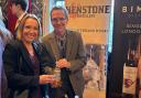 Helen Morgan with Henstone Distillery owner Chris Toller.