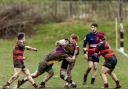Action from Oswestry's defeat to Clee Hill. Picture by Nick Evans-Jones.