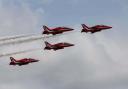 The Red Arrows over Shawbury. Picture by Camera Club member Steve Beech