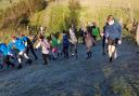Oswestry Olympians Juniors brave the frost at a recent training session.