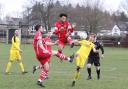 Action from Chirk's recent clash against Penrhyncoch. Picture by Brian Prydden.