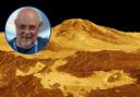 The NASA image of the Venus volcano and Peter Williamson (inset).