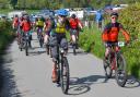 Riders at the 22-mile challenge on Saturday