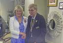 Veronica Lillis with Oswestry Rotary Club President Mark Liquorish