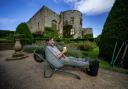 Dave Lock, one of the National Trust's longest serving gardeners, who is to retire at the end of this month after 41 years, at the trust's Chirk Castle in Wrexham, for the final time.