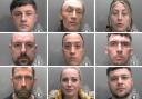 Centre: Adrian Julienne and, clockwise from top left: Tyrone Hughes, Robert Evans, Rebecca Brockhurst, Joshua Ford, Marcus Finchett, Charlotte Edwards, Graham Thomas and Paul Taylor (Image: North Wales Police)