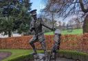 The Wilfred Owen statue in Cae Glas park
