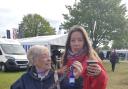 Amanda with her mother Liz May at Badminton Horse Trials, which they often attended together.