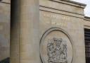 General view of the main entrance to Glasgow High Court, aka the High Court of Justiciary.

  Photograph by Colin Mearns