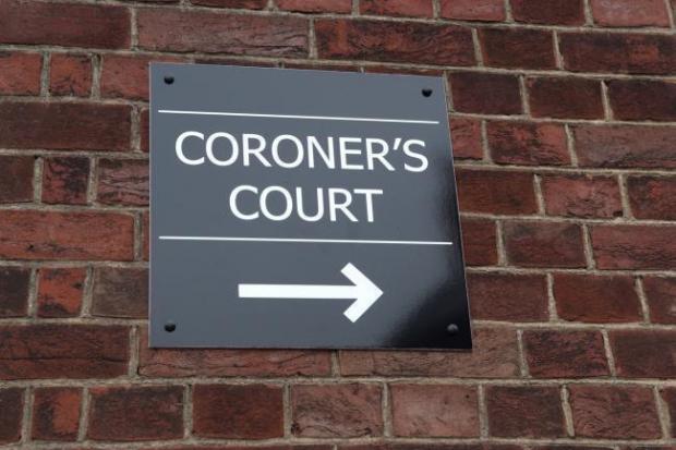 Sign for coroner's court.