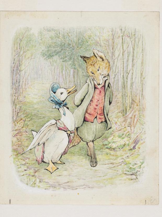 Border Counties Advertizer: A Beatrix Potter watercolour and ink on paper illustration, The Tale of Jemima Puddle-Duck artwork, dated 1908, which will be on show at the Beatrix Potter: Drawn to Nature at the Victoria and Albert Museum, London, February 12, 2022 – January 8, 2023. Undated handout via PA.