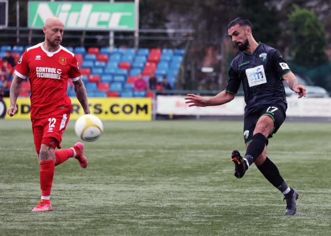 Jordan Williams in action for TNS at Newtown. Picture by Brian Jones.